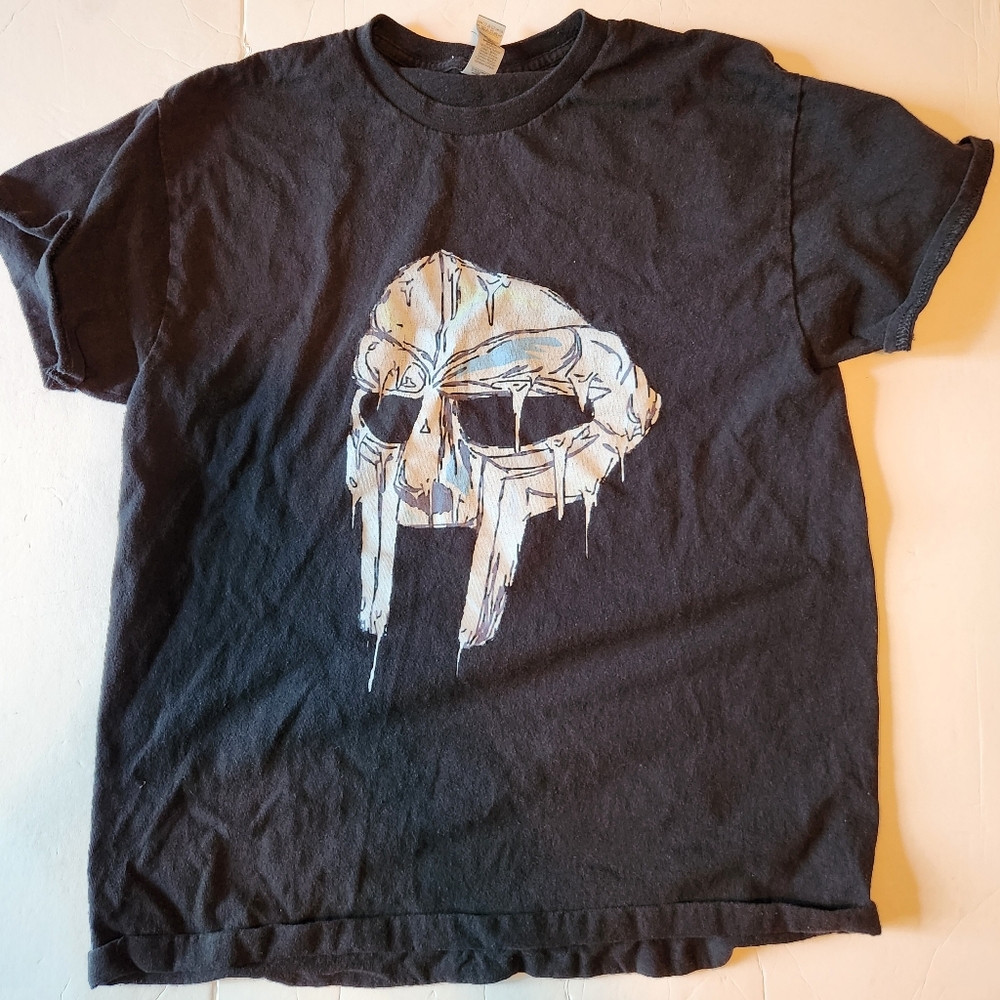 Men's Medium Used Black MF DOOM T Shirt